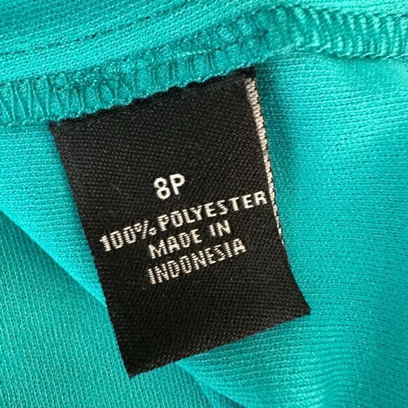 J.B.S. Petites Pull On Dress Multi Colored Size 8P Braided Neckline Detail - Picture 10 of 12